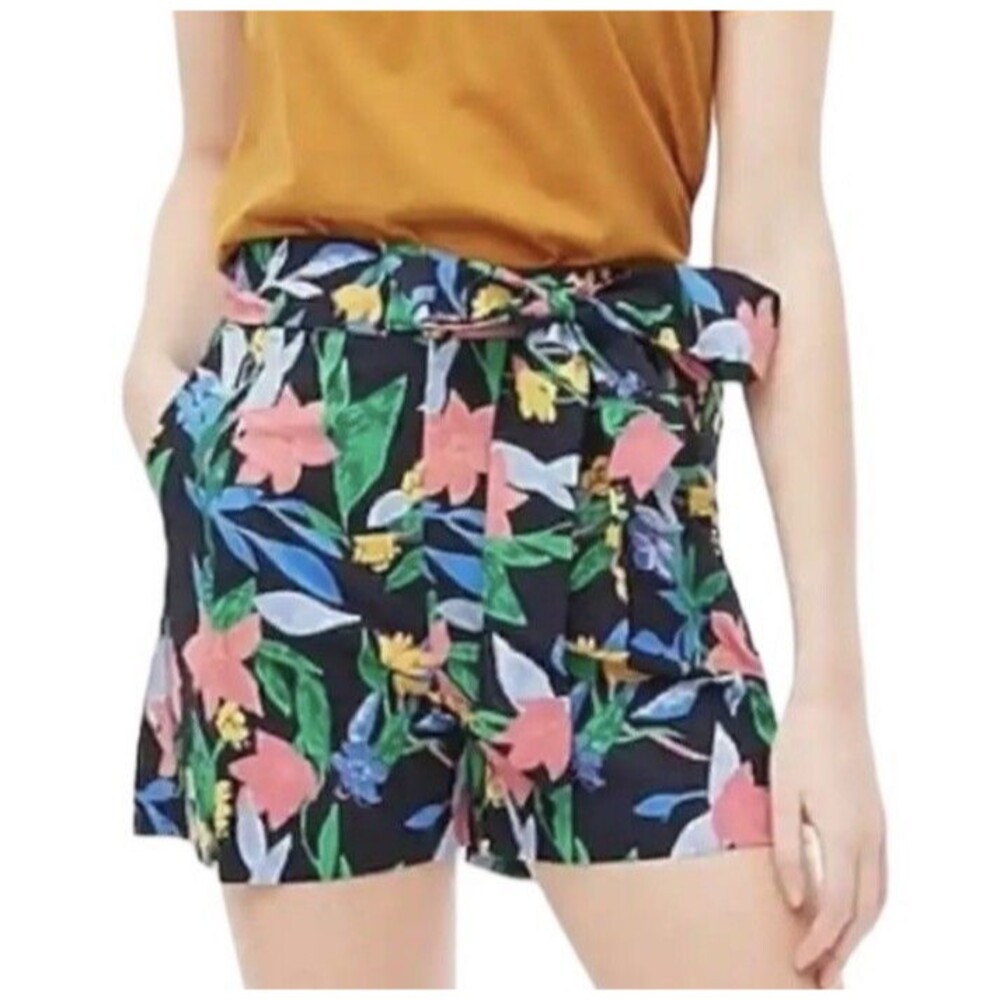 J. Crew Women’s Sz 14 Imogine Multi-Colored Tie Waist Shorts